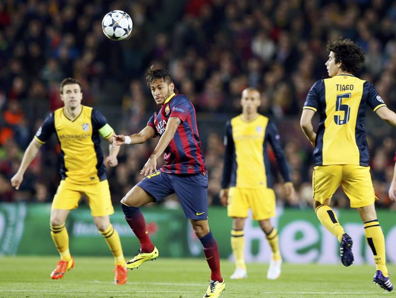 Neymar in azione: il brasiliano del Barcellona era uno dei più attesi. Reuters